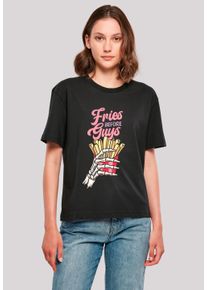 F4NT4STIC Damen T-Shirt "Anti Valentinstag Fries", schwarz, casual, Gr. S, Obermaterial: 100% Baumwolle, Shirts, Premium Qualität