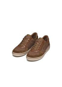 Geox Herren Sneaker "U ELVER", Gr. 45, braun, Synthetik, Textil, Leder, casual, Schuhe, Schnürschuh, Freizeitschuh mit Textilfutter