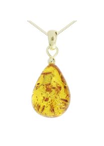 OSTSEE-SCHMUCK Damen Kette mit Anhänger "OSTSEE-SCHMUCK Kette mit Anhänger Tropfen ca. 20 mm lang", 42cm, Gelbgold 333, L: 42cm, gold, Gelbgold 333,