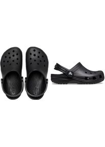 Crocs Kinder Clog "Classic K", Gr. 32, schwarz, Croslite, unifarben, klassisch, Schuhe, Sommerschuh, Hausschuh, Badeschuh mit schwenkbarem
