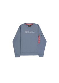 Herren Sweater "Alpha Industries Men - Sweatshirts Alpha Label Sweatshirt", blau, Gr. M, Alpha Industries, Obermaterial: 80% Baumwolle, 20%