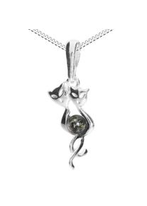 OSTSEE-SCHMUCK Damen Kette mit Anhänger "OSTSEE-SCHMUCK Kette mit Anhänger Katze Kette mit Anhänger Katze", 40cm, Silber 925 (Sterlingsilber), L: