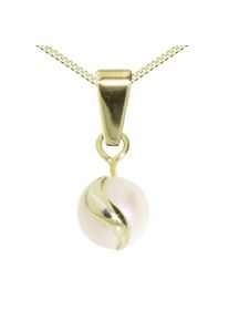 OSTSEE-SCHMUCK Damen Kette mit Anhänger "OSTSEE-SCHMUCK Kette mit Anhänger Ina Kette mit Anhänger Ina", 42cm, Gelbgold 333, L: 42cm, gold, Gelbgold