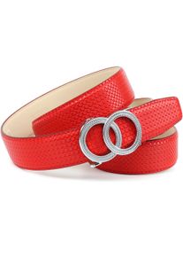 Anthoni Crown Damen Ledergürtel, rot, casual, Gr. 85, Rindsleder, Gürtel