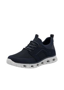 RIEKER SPORT Herren Slip-On Sneaker, Gr. 46, blau, Lederimitat, Textil, unifarben, sportlich, Schuhe, Freizeitschuh, Halbschuh, Slipper mit