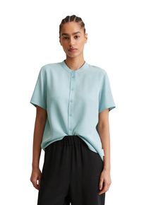 Marc O'Polo Damen Kurzarmbluse "aus TENCEL Lyocell", blau, elegant, Gr. XS, MARC O'POLO DENIM, unifarben, Obermaterial: 100% Lyocell, Blusen
