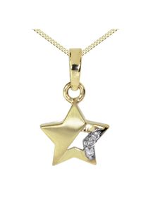 OSTSEE-SCHMUCK Damen Kette mit Anhänger "OSTSEE-SCHMUCK Kette mit Anhänger Stern Kette mit Anhänger Stern", 42cm, Gelbgold 333, L: 42cm, gold,