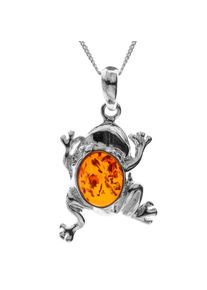 OSTSEE-SCHMUCK Damen Kette mit Anhänger "OSTSEE-SCHMUCK Kette mit Anhänger Frosch", 45cm, Silber 925 (Sterlingsilber), L: 42cm, silber, Silber 925