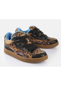 Buffalo Damen Sneaker "LIBERTY SKATE", Gr. 41, braun, Lederimitat, sportlich, Schuhe, Retro-Sneaker, Freizeitschuh, Schnürschuh in trendiger Leo-Optik