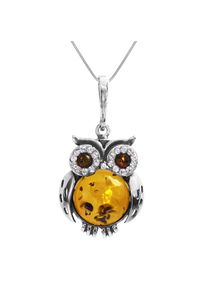 OSTSEE-SCHMUCK Damen Kette mit Anhänger "OSTSEE-SCHMUCK Kette mit Anhänger Eule Kette mit Anhänger Eule", 42cm, Silber 925 (Sterlingsilber), L: 42cm,