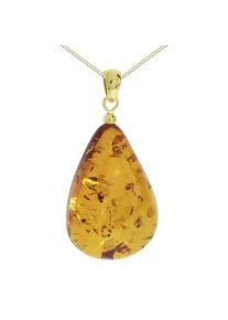 OSTSEE-SCHMUCK Damen Kette mit Anhänger "OSTSEE-SCHMUCK Kette mit Anhänger Tropfen ca. 38 mm lang", 42cm, Gelbgold 333, L: 42cm, gold, Gelbgold 333,