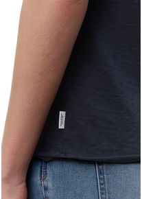 Marc O'Polo Damen T-Shirt, blau, casual, Gr. M, MARC O'POLO DENIM, unifarben, Jersey, Obermaterial: 100% Baumwolle, Shirts, mit abgerundetem V-Neck