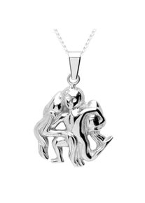 OSTSEE-SCHMUCK Damen Kette mit Anhänger "OSTSEE-SCHMUCK Kette mit Anhänger Tierkreiszeichen Wassermann", 42cm, Silber 925 (Sterlingsilber), L: 42cm,