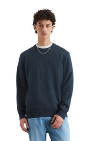 Marc O'Polo Herren Rundhalspullover "in Double-Face-Qualität", blau, Gr. L, MARC O'POLO DENIM, unifarben, Obermaterial: 100% Baumwolle, Pullover