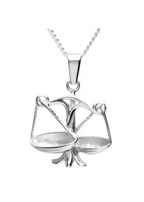 OSTSEE-SCHMUCK Damen Kette mit Anhänger "OSTSEE-SCHMUCK Kette mit Anhänger Tierkreiszeichen Waage", 42cm, Silber 925 (Sterlingsilber), L: 42cm,