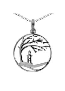OSTSEE-SCHMUCK Damen Kette mit Anhänger "OSTSEE-SCHMUCK Kette mit Anhänger Windflüchter 23 mm", 42cm, Silber 925 (Sterlingsilber), L: 42cm, silber,