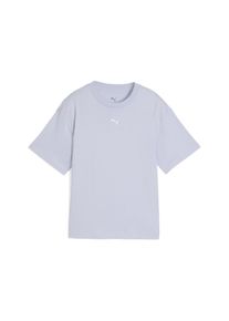 Puma Kinder T-Shirt "Essentials Boxy T-Shirt Mädchen", blau, Gr. 140, clean, Obermaterial: 100% Baumwolle; Kragen: 70% Baumwolle, 30% Polyester,