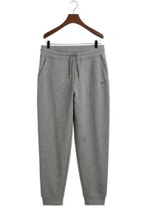 Gant Herren Sweathose "REG SHIELD SWEATPANTS", grau, sportlich, Gr. XXXL, meliert, Web, Obermaterial: 87% Baumwolle, 13% Polyester, Hosen, mit