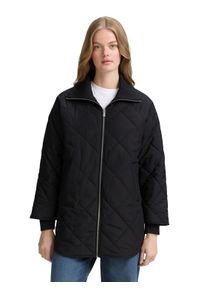 Damen Steppmantel, schwarz, casual, Gr. L, Tom Tailor Denim, unifarben, Strukturmuster, Steppware, Obermaterial: 100% Polyester. Futter: 100%
