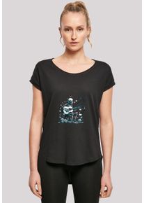F4NT4STIC Damen T-Shirt "Skelett spielt Gitarre, Musik, Liebe", schwarz, casual, Gr. XS, Obermaterial: 100% Baumwolle, Shirts, Premium Qualität