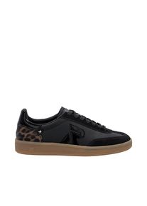 RIEKER SPORT Damen Sneaker "San Diego Swing2GO", Gr. 45, schwarz, Leder, Veloursleder, Lackleder, kontrastfarbene Details, sportlich, Schuhe,