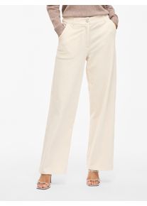 Vila Damen Cordhose "VIKITA RW WIDE CORDUROY PANTS - NOOS", beige, modisch, Gr. XS, unifarben, Obermaterial: 65% Baumwolle, 30% Polyester, 5%