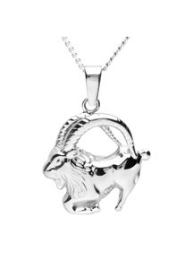 OSTSEE-SCHMUCK Damen Kette mit Anhänger "OSTSEE-SCHMUCK Kette mit Anhänger Tierkreiszeichen Steinbock", 42cm, Silber 925 (Sterlingsilber), L: 42cm,