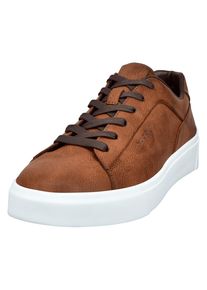 Bugatti Herren Sneaker, Gr. 46, braun, Lederimitat, casual, Schuhe, Halbschuh, Schnürschuh, Freizeitschuh in cleaner Optik