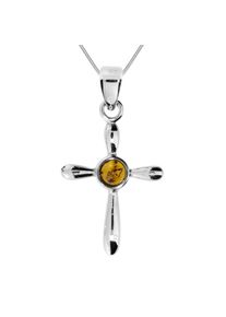 OSTSEE-SCHMUCK Damen Kette mit Anhänger "OSTSEE-SCHMUCK Kette mit Anhänger Kreuz 24 x 16", 42cm, Silber 925 (Sterlingsilber), L: 42cm, silber, Silber