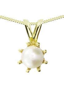 OSTSEE-SCHMUCK Damen Kette mit Anhänger "OSTSEE-SCHMUCK Kette mit Anhänger Ilke Kette mit Anhänger Ilke", 42cm, Gelbgold 333, L: 42cm, gold, Gelbgold
