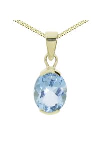 OSTSEE-SCHMUCK Damen Kette mit Anhänger "OSTSEE-SCHMUCK Kette mit Anhänger Sophia 10x8 mm", 42cm, Gelbgold 333, L: 42cm, gold, Gelbgold 333,
