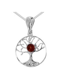 OSTSEE-SCHMUCK Damen Kette mit Anhänger "OSTSEE-SCHMUCK Kette mit Anhänger Lebensbaum 20 mm", 42cm, Silber 925 (Sterlingsilber), L: 42cm, silber,