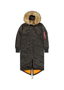 Damen Winterjacke "Alpha Industries Women - Cold Weather Jackets Long Fishtail W", schwarz, Gr. XS, Alpha Industries, Obermaterial: 100% Nylon,