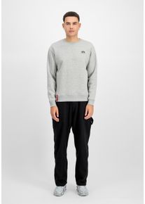 Herren Sweater "Alpha Industries Men - Sweatshirts Basic Sweatshirt SL", grau, Gr. 5XL, Alpha Industries, Obermaterial: 80% Baumwolle, 20% Polyester,