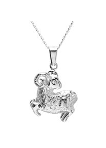 OSTSEE-SCHMUCK Damen Kette mit Anhänger "OSTSEE-SCHMUCK Kette mit Anhänger Tierkreiszeichen Widder", 42cm, Silber 925 (Sterlingsilber), L: 42cm,