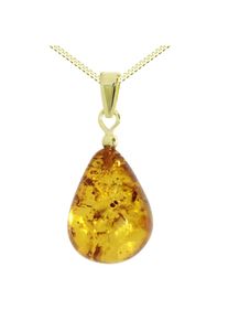 OSTSEE-SCHMUCK Damen Kette mit Anhänger "OSTSEE-SCHMUCK Kette mit Anhänger Tropfen ca. 17 mm lang", 42cm, Gelbgold 333, L: 42cm, gold, Gelbgold 333,