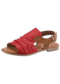 Mustang Shoes Damen Riemchensandale, Gr. 36, rot, Lederimitat, klassisch, Schuhe, Sommerschuh, Sandalette, Blockabsatz, mit Klettverschluss