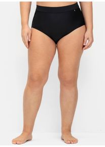 sheego Damen Bikini-Hose, schwarz, Gr. 50, Polyamid, Elasthan, Badehosen
