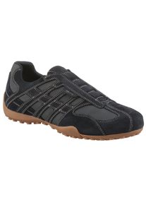 Geox Herren Slipper "U SNAKE ORIGINAL", Gr. 41, blau, Veloursleder, Nubukleder, casual, Schuhe, Freizeitschuh, Sneaker mit Geox Spezial Membrane