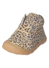 Kinder Lauflernschuh "DOTS WMS: Mittel", Pepino BY RICOSTA, Gr. 23, braun, Leder, animal-print, gemustert, modisch, Schuhe, Schnürschuh m.