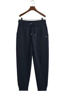 Gant Herren Sweathose "REG SHIELD SWEATPANTS", blau, sportlich, Gr. XXL, unifarben, Web, Obermaterial: 87% Baumwolle, 13% Polyester, Hosen, mit