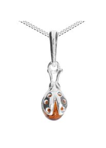 OSTSEE-SCHMUCK Damen Kette mit Anhänger "OSTSEE-SCHMUCK Kette mit Anhänger Marienkäfer", 40cm, Silber 925 (Sterlingsilber), L: 40cm, silber, Silber