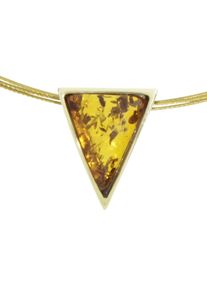 OSTSEE-SCHMUCK Damen Kette mit Anhänger "OSTSEE-SCHMUCK Halsreif mit Anhänger Gleiter-Classic 17x14 mm", 42cm, Gelbgold 333, L: 42cm, gold, Gelbgold