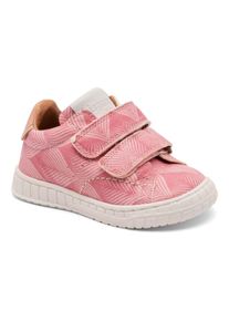bisgaard Kinder Sneaker "julian Weite: normal", Gr. 24, rosa, Leder, gemustert, casual, Schuhe, Klettschuh mit Wechselfußbett, Größenschablone zum