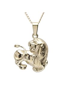 OSTSEE-SCHMUCK Damen Kette mit Anhänger "OSTSEE-SCHMUCK Kette mit Anhänger Tierkreiszeichen Löwe", 42cm, Gelbgold 333, L: 42cm, gold, Gelbgold 333,