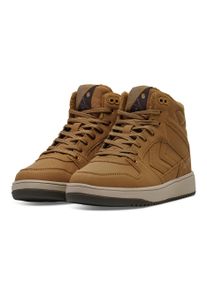 Hummel Sneaker "ST. POWER PLAY MID TEX", Gr. 39, gelb, Synthetik, sportlich, Schuhe, wasserdicht