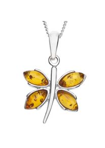 OSTSEE-SCHMUCK Damen Kette mit Anhänger "OSTSEE-SCHMUCK Kette mit Anhänger Schmetterling", 45cm, Silber 925 (Sterlingsilber), L: 42cm, silber, Silber