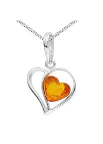 OSTSEE-SCHMUCK Damen Kette mit Anhänger "OSTSEE-SCHMUCK Kette mit Anhänger Herz Kette mit Anhänger Herz", 42cm, Silber 925 (Sterlingsilber), L: 40cm,