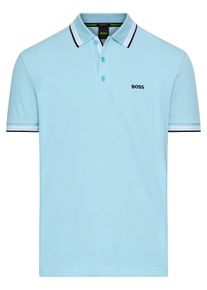 BOSS Green Herren Poloshirt "Paddy", blau, casual, Gr. XXL, Jersey, Obermaterial: 100% Baumwolle, Shirts, mit kontrastfarbenen Streifen am Kragen