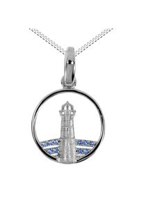OSTSEE-SCHMUCK Damen Kette mit Anhänger "OSTSEE-SCHMUCK Kette mit Anhänger Leuchtturm 15 mm", 40cm, Silber 925 (Sterlingsilber), L: 40cm, silber,